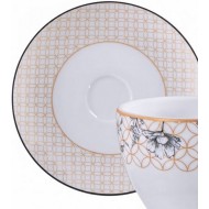 Xícara 100ml Café Solaris Em Porcelana Decorada Tramontina